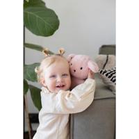 nijntje fluffy knuffel Snuffie - 25 cm - roze - thumbnail