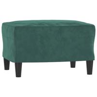 Fauteuil met voetenbank 60 cm fluweel donkergroen - thumbnail
