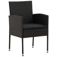 5-delige Tuinset poly rattan zwart - thumbnail