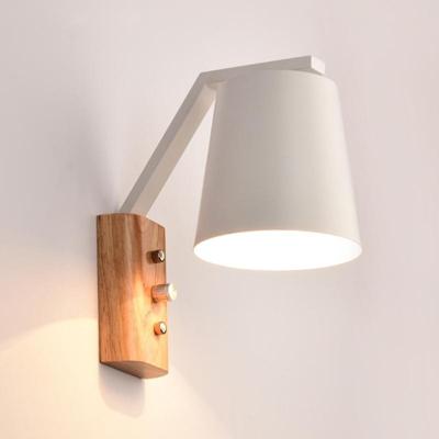 Creatieve slaapkamer studie bed balkon gangpad veranda Hotel Cafe hout muur lamp schakelaar licht lichtbron: zonder lichtbron (wit)