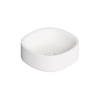 Waskom Salenzi Idilla 40 cm Deens Ovaal Mat Wit (incl. plug) - thumbnail