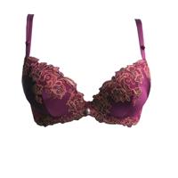 AMBRA Lingerie BHs Silk Fuchsia Push-up BH rood 0628 - thumbnail