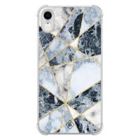 iPhone XR shockproof hoesje - Marmer blauw - thumbnail