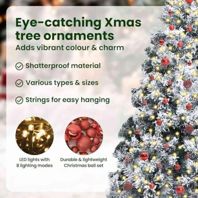 Kunstkerstboom met 300 LED Wit 240 cm PVC en Staal en Kunststof