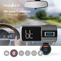 FM-Audiotransmitter voor Auto | Zwanenhals | Handsfree bellen | 2.0 " | LED-Scherm | Bluetooth® | QC 3.0 / 5.0 V DC / 2.4 A | Snelladen | Bass boost | Google Assistant / Siri | Grijs / Zwart - thumbnail