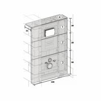 Geberit Universele Gipsplaten 130X130 cm. Voor Directe Afbouw - thumbnail