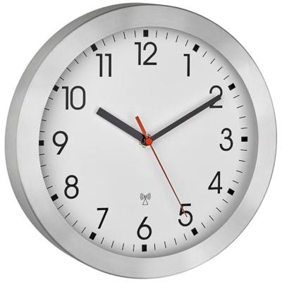 TFA Dostmann 60.3546.02 Wandklok Zendergestuurd 25 cm x 40 mm Aluminium (geborsteld)