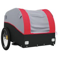 Fietstrailer 45 kg ijzer zwart en rood - thumbnail
