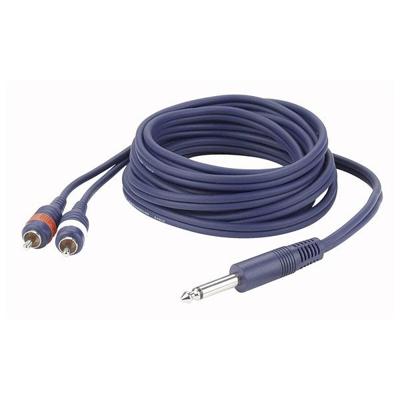 DAP FL33 verloopkabel 1x Jack naar 2x RCA 3m