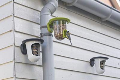 Singing Friend vogel- en voederhuis set bruin