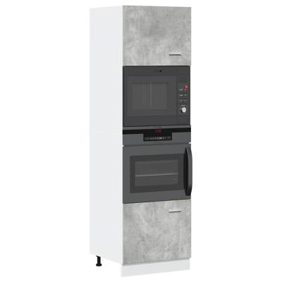 Magnetronkast Lyon 60x57x207 cm bewerkt hout betongrijs