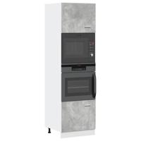 Magnetronkast Lyon 60x57x207 cm bewerkt hout betongrijs - thumbnail