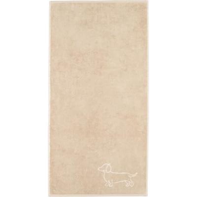 Cawö Cawo We love Dogs gemustert 6248 Handdoek 50x100 natur/beige