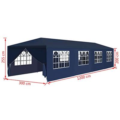 Partytent 3x12 m blauw - thumbnail