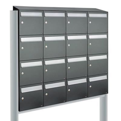 Allux Flow Set 4-Breed, 4-Hoog Met Dak Op Statief Antraciet - 40040065_4x4ds