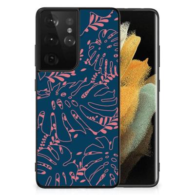 Samsung Galaxy S21 Ultra Bloemen Hoesje Palm Leaves Samsung Galaxy S21 Ultra Bloemen Hoesje Palm Leaves