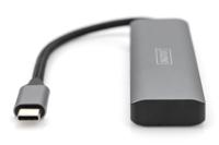 Digitus DA-70245 DA-70245 USB-hub 4 poorten USB-A USB 3.2 Gen2 10 GBit/s Met aluminium behuizing Donkergrijs - thumbnail