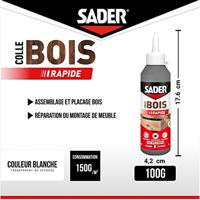 SADER Lijm Hout Quick Shot - Fles 100g - thumbnail