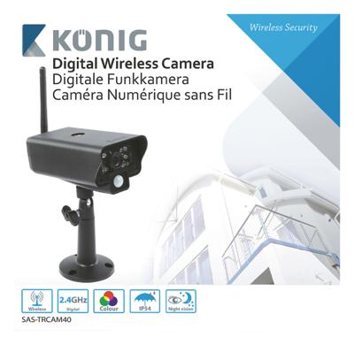 2,4 GHz Draadloze Camera Buiten VGA Zwart