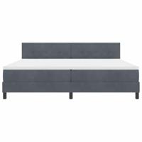 Boxspringbed met Matras Donkergrijs 200 x 200 cm Stof - thumbnail
