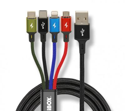 Universele 4-in-1 oplaadkabel I-BOX USB IKUM4W1 - thumbnail