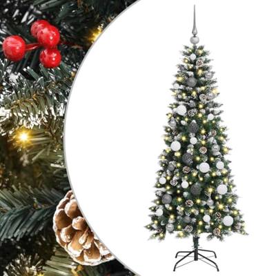 VidaXL Kunstkerstboom met 150 led groen 150 cm pvc en plastic en staal
