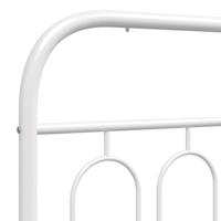 Bedframe met hoofdbord metaal wit 100x200 cm - thumbnail