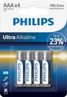 Philips Ultra LR03 AAA batterij (potlood) Alkaline 1.5 V 4 stuk(s) - thumbnail