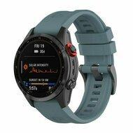 By Qubix - Siliconen sportbandje - Grijsblauw - Compatible met Garmin Instinct E - 40mm - Compatible Garmin bandje - Bandbreedte: 20mm