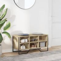 VidaXL Schoenenkast 90x38x45,5 cm bewerkt hout sonoma eikenkleurig - thumbnail