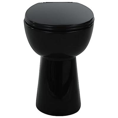 Toilet verhoogd 7 cm soft-close randloos keramiek zwart - thumbnail
