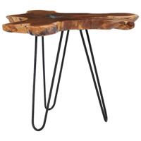 Salontafel 70x45 cm massief teakhout en polyresin - thumbnail