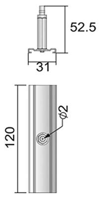 Deko Light 710050 D Line Seilabhängungshalter mit Deckenrosette 1,5m 230V-railsysteemcomponenten Stroomrail 3-fasig Zwart
