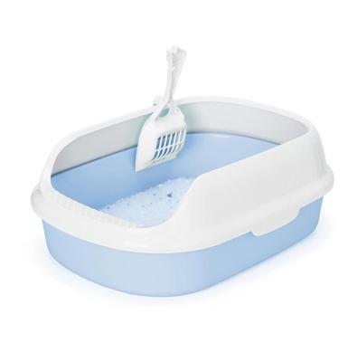 Nobleza Kattenbak met schepje - Open - Maat M - 48x35x18 cm - Lichtblauw