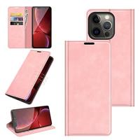 Casecentive Magnetische Leren Wallet case iPhone 13 Pro Max roze - thumbnail