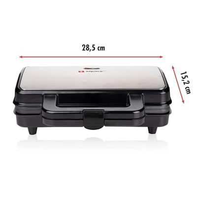 Alpina Switzerland 871125218206 Sandwich toaster Oververhittingsbeveiliging, Inklapbaar, Anti-aanbaklaag, Controlelampje Zwart Alpina Switzerland 871125218206 Sandwich toaster Oververhittingsbeveiliging, Inklapbaar, Anti-aanbaklaag, Controlelampje Zwart