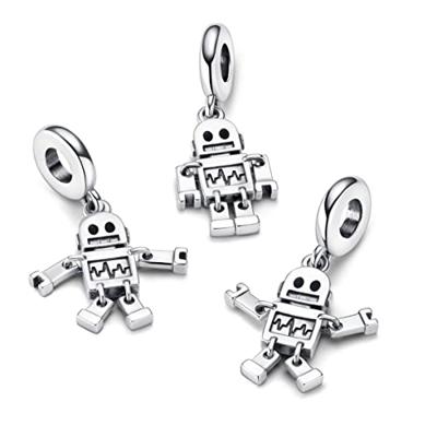 Pandora 792250C01 Hangbedel Bestie Bot Robot zilver-emaille