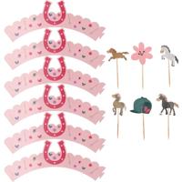 Cupcake Decoratie Set Happy Horses (6st) - thumbnail
