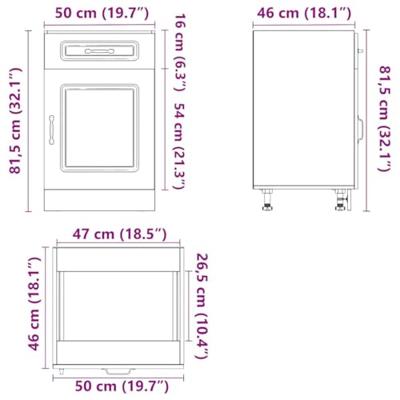Keuken onderkast Kalmar bewerkt hout artisanaal eikenkleur Keuken onderkast Kalmar bewerkt hout artisanaal eikenkleur