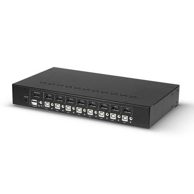 LINDY 8 Port DisplayPort 1.2 USB 2.0 KVM Switch KVM-switch 8 poorten DisplayPort 3840 x 2160 Pixel