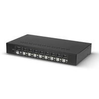 LINDY 8 Port DisplayPort 1.2 USB 2.0 KVM Switch KVM-switch 8 poorten DisplayPort 3840 x 2160 Pixel - thumbnail