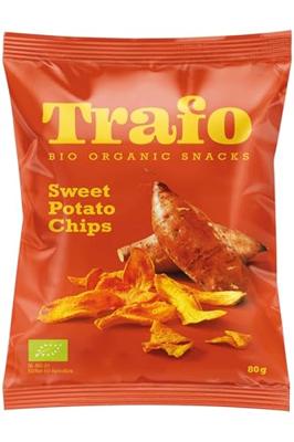 Trafo Chips zoete aardappel bio 80 Gram