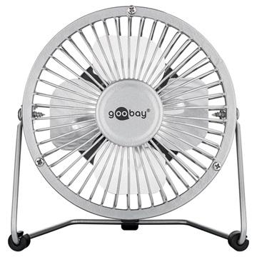 Bureauventilator - Ø13 centimeter - 16 centimer hoog - Mini USB ventilator - Kantelbaar - Met aan/uit schakelaar - Grijs