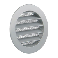 Rond Buitenluchtrooster Ø 200mm Aluminium Met Fijnmazig Muggengaas - thumbnail