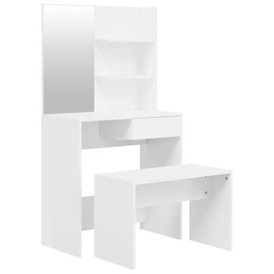 Kaptafelset 74,5x40x141 cm hoogglans wit - thumbnail