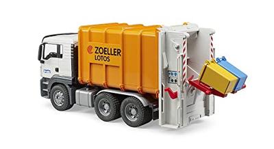 bruder MAN TGS vuilniswagen zijlader modelvoertuig