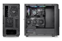 Thermaltake Commander C31 TG Midi-tower PC-behuizing, Gaming-behuizing Zwart 2 voorgeïnstalleerde LED-ventilators, 1 voorgeïnstalleerde ventilator, Zijvenster, - thumbnail
