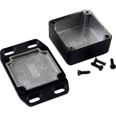 Hammond Electronics 1590WLLBFLBK Universele behuizing 50 x 50 x 25 Aluminium Zwart 1 stuk(s)