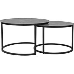 LABEL51 Salontafel 'Grand' Set van 2 stuks, kleur Grijs