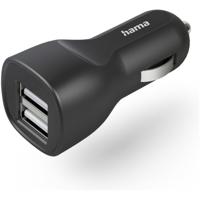 Hama Car Charger met 2x USB-A Socket 12 W Oplader Zwart - thumbnail